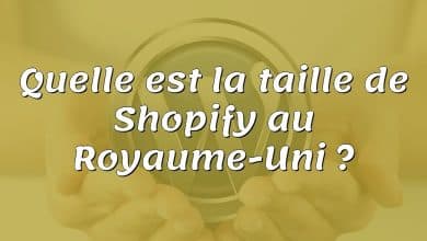 Quelle est la taille de Shopify au Royaume-Uni ?